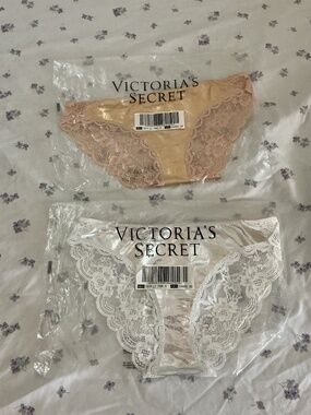 Victoria’s Secret Dream Angels Gold and Silver Foil Cheeky Panties